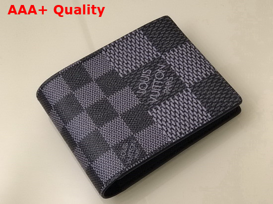 Louis Vuitton Multiple Wallet Gray Damier Graphite 3D Coated Canvas N60434 Replica