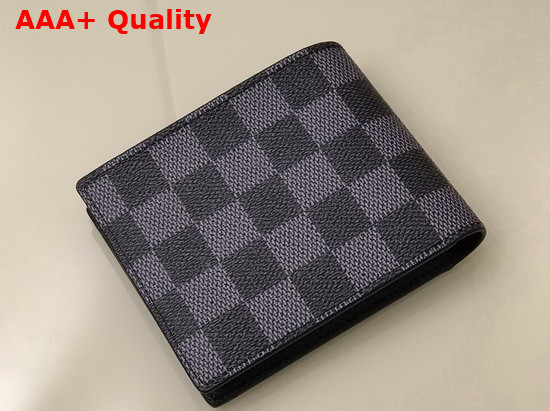 Louis Vuitton Multiple Wallet Gray Damier Graphite 3D Coated Canvas N60434 Replica