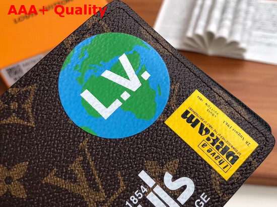 Louis Vuitton Multiple Wallet Monogram Canvas Decorated with Colorful Printed Stickers M67821 Replica