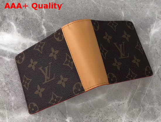 Louis Vuitton Multiple Wallet Monogram Canvas with Natural Leather M69024 Replica