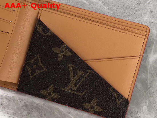 Louis Vuitton Multiple Wallet Monogram Canvas with Natural Leather M69024 Replica