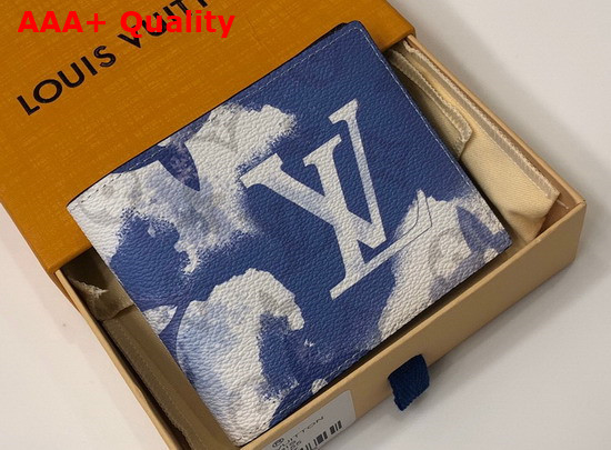 Louis Vuitton Multiple Wallet Monogram Watercolor Blue Coated Canvas M80458 Replica