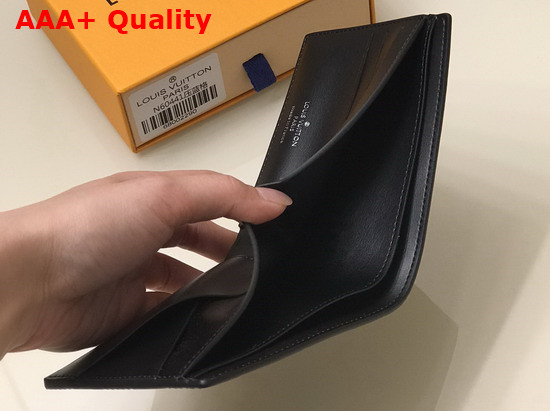 Louis Vuitton Multiple Wallet Navy Blue and Black Damier Infini 3D Cowhide Leather N60440 Replica