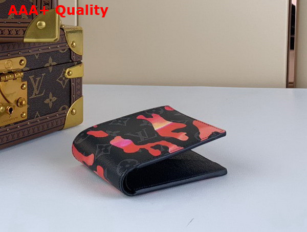 Louis Vuitton Multiple Wallet Red and Purple Sunset Mnogram Eclipse Coated Canvas Replica