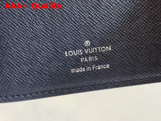 Louis Vuitton Multiple Wallet White and Blue Epi Cowhide Leather and Damier Graphite Coated Canvas Replica