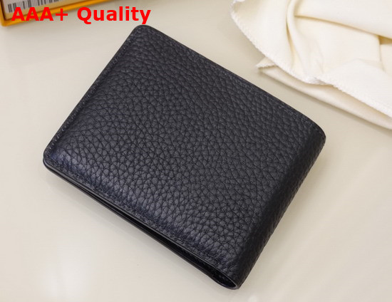 Louis Vuitton Multiple Wallet in Black Grained Calf Leather M69829 Replica