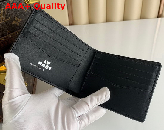 Louis Vuitton Multiple Wallet in Black Monogram Denim and Taurillon Leather Replica