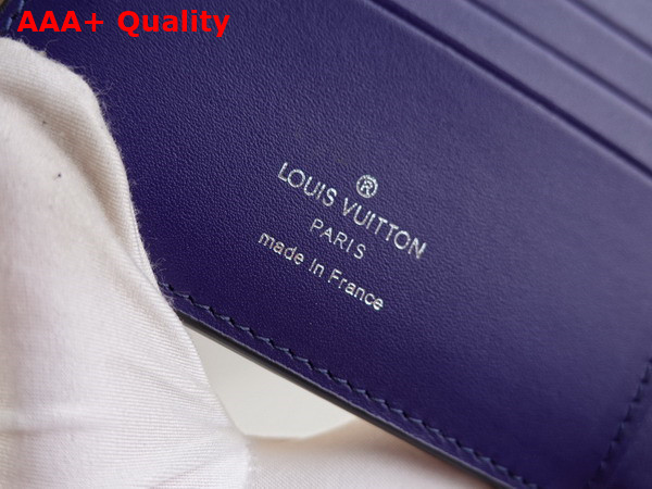 Louis Vuitton Multiple Wallet in Blue Monogram Bandana Printed Cowhide Leather Replica