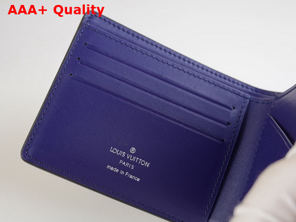 Louis Vuitton Multiple Wallet in Blue Monogram Bandana Printed Cowhide Leather Replica