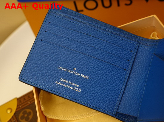 Louis Vuitton Multiple Wallet in Blue Vintage Monogram Canvas M80850 Replica