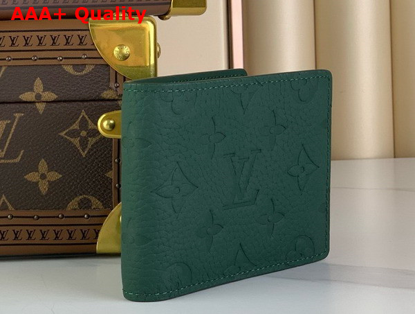 Louis Vuitton Multiple Wallet in Dark Green Monogram Taurillon Leather M83055 Replica