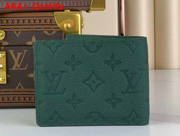 Louis Vuitton Multiple Wallet in Dark Green Monogram Taurillon Leather M83055 Replica