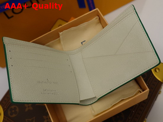 Louis Vuitton Multiple Wallet in Green Vintage Monogram Canvas Replica