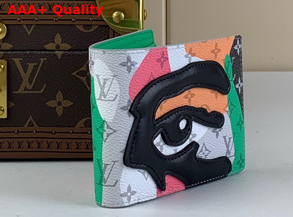 Louis Vuitton Multiple Wallet in Multicolor Monogram Coated Canvas and Cowhide Leather Replica