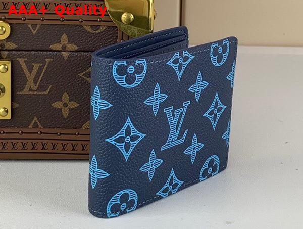 Louis Vuitton Multiple Wallet in Navy River Blue Calf Leather M82323 Replica