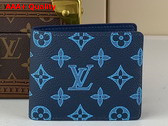 Louis Vuitton Multiple Wallet in Navy River Blue Calf Leather M82323 Replica