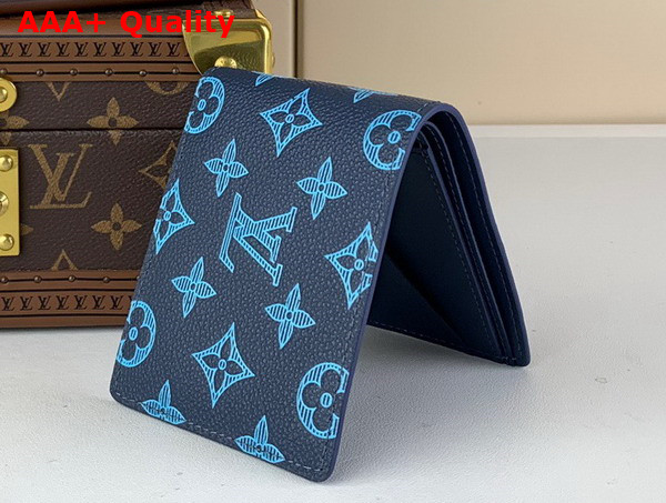 Louis Vuitton Multiple Wallet in Navy River Blue Calf Leather M82323 Replica