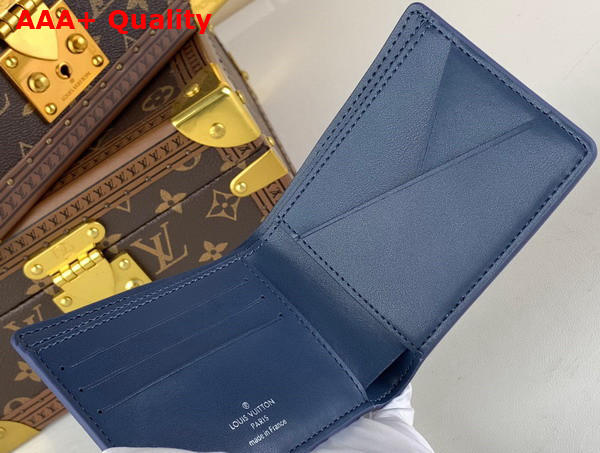 Louis Vuitton Multiple Wallet in Navy River Blue Calf Leather M82323 Replica