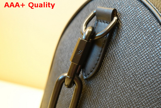 Louis Vuitton Multipocket Speedy Bag in Black Taiga Leather and Monogram Canvas Replica