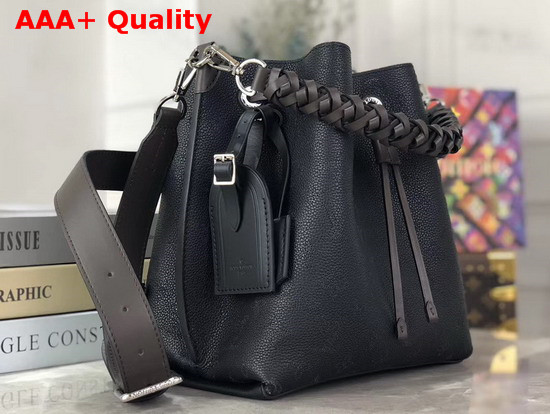 Louis Vuitton Muria Bucket Bag in Black Mahina Perforated Calf Letaher M55800 Replica