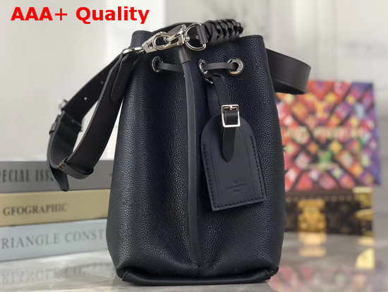 Louis Vuitton Muria Bucket Bag in Black Mahina Perforated Calf Letaher M55800 Replica