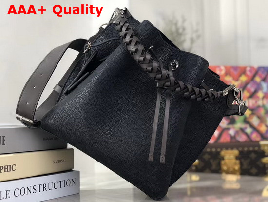 Louis Vuitton Muria Bucket Bag in Black Mahina Perforated Calf Letaher M55800 Replica