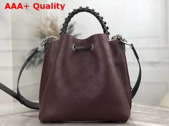 Louis Vuitton Muria Bucket Bag in Bordeaux Mahina Perforated Calf Leather Replica