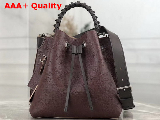 Louis Vuitton Muria Bucket Bag in Bordeaux Mahina Perforated Calf Leather Replica