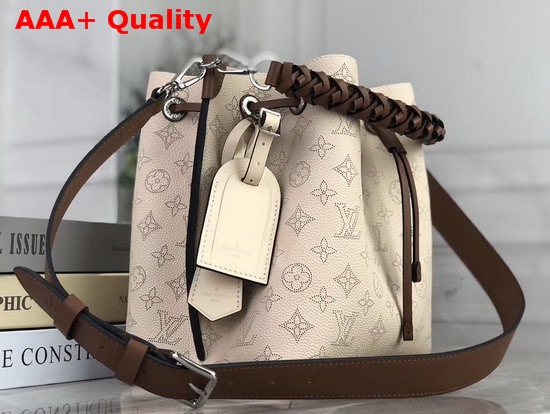 Louis Vuitton Muria Bucket Bag in Creme Beige Mahina Perforated Calf Letaher M55801 Replica