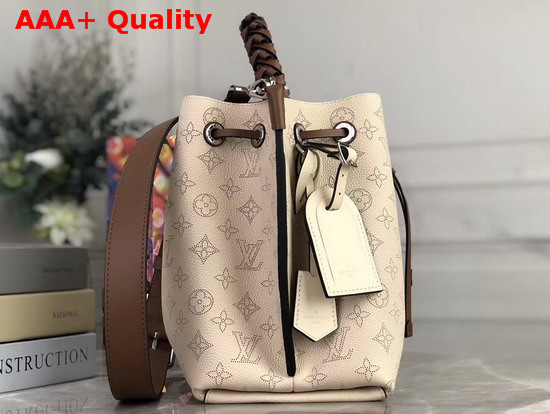 Louis Vuitton Muria Bucket Bag in Creme Beige Mahina Perforated Calf Letaher M55801 Replica