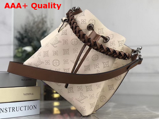 Louis Vuitton Muria Bucket Bag in Creme Beige Mahina Perforated Calf Letaher M55801 Replica