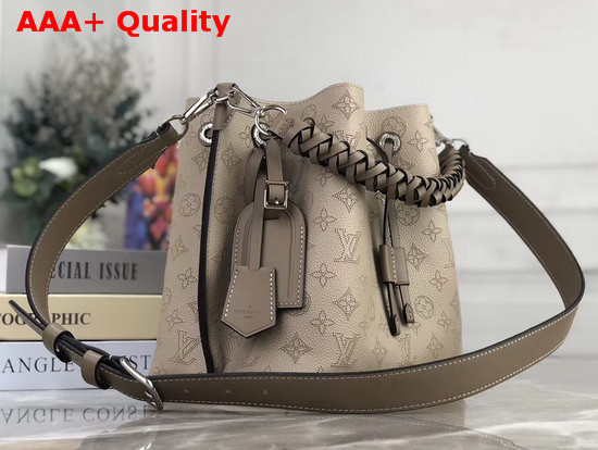 Louis Vuitton Muria Bucket Bag in Galet Grey Mahina Perforated Calf Letaher M55799 Replica