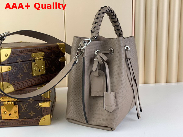 Louis Vuitton Muria Bucket Bag in Gris Souris Gray Mahina Calfskin Leather M21006 Replica