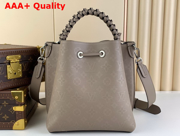 Louis Vuitton Muria Bucket Bag in Gris Souris Gray Mahina Calfskin Leather M21006 Replica