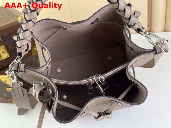 Louis Vuitton Muria Bucket Bag in Gris Souris Gray Mahina Calfskin Leather M21006 Replica