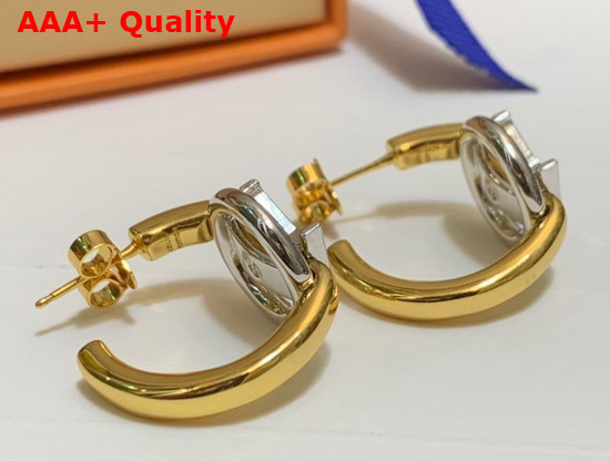 Louis Vuitton My LV Earrings Silver and Gold Color Hardware M00606 Replica