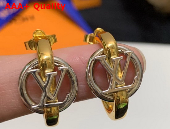 Louis Vuitton My LV Earrings Silver and Gold Color Hardware M00606 Replica