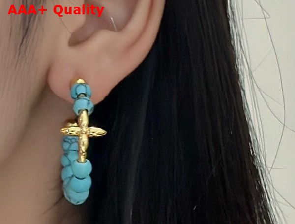 Louis Vuitton My LV Pearl Earrings Turquoise M02039 Replica