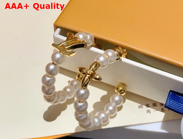 Louis Vuitton My LV Pearl Earrings White M01988 Replica