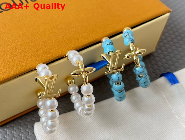 Louis Vuitton My LV Pearl Earrings White M01988 Replica