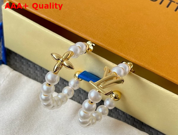 Louis Vuitton My LV Pearl Earrings White M01988 Replica