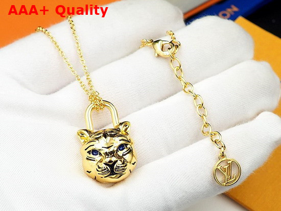 Louis Vuitton My LV Tiger Necklace Gold Color Hardware M00595 Replica