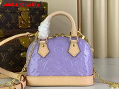 Louis Vuitton Nano Alma Bag in Glossy Lilac Monogram Vernis Leather M82974 Replica