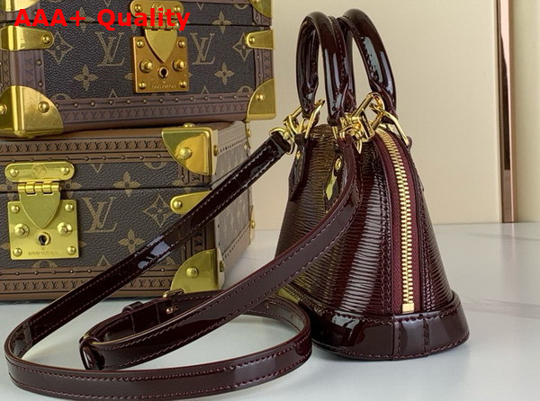 Louis Vuitton Nano Alma Bag in Wine Red Epi Leather Replica