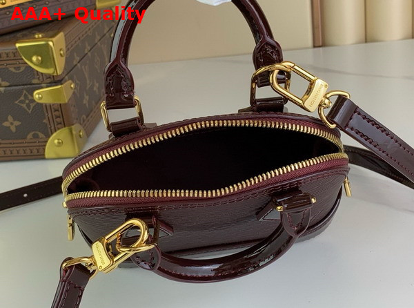 Louis Vuitton Nano Alma Bag in Wine Red Epi Leather Replica