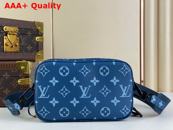 Louis Vuitton Nano Alpha City Bag in Atlantic Blue Monogram Coated Canvas M82801 Replica