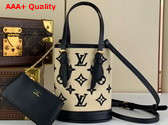 Louis Vuitton Nano Bucket Black Lotus Cotton M82418 Replica