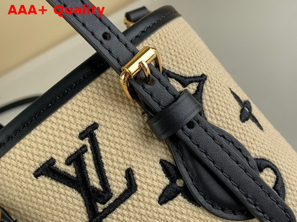 Louis Vuitton Nano Bucket Black Lotus Cotton M82418 Replica