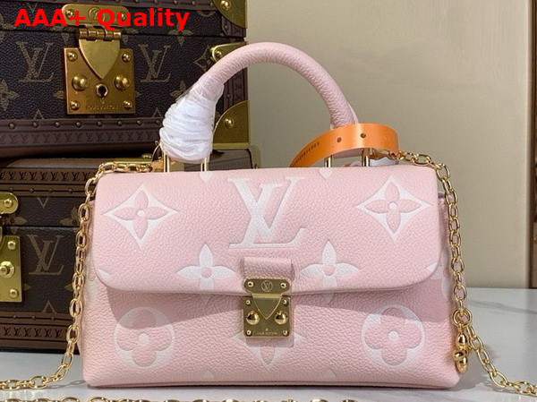 Louis Vuitton Nano Madeleine Bicolor Monogram Empreinte Leather Rose White Quartz M13796 Replica