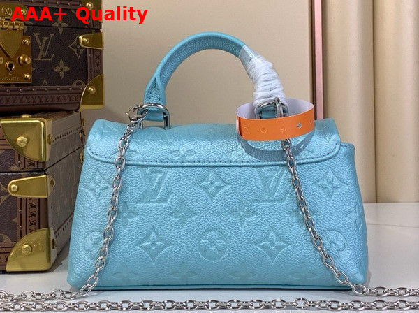 Louis Vuitton Nano Madeleine Handbag in Azur Frost Monogram Empreinte Leather M12211 Replica